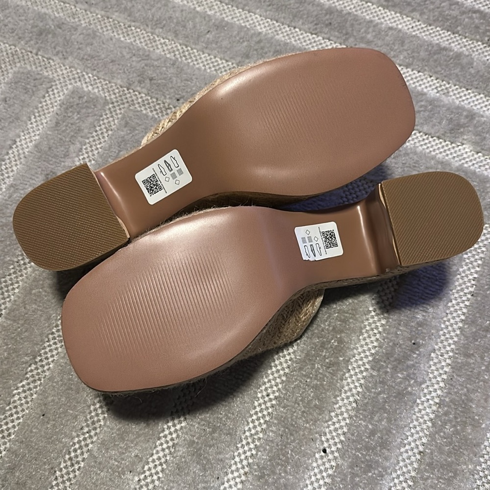 ASOS | Raffia Open Toe Platform Heels (Wide Width) - Picture 7 of 9